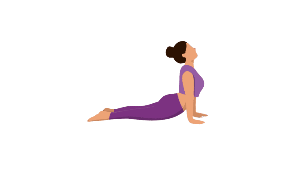 Illustration of a person in cobra pose