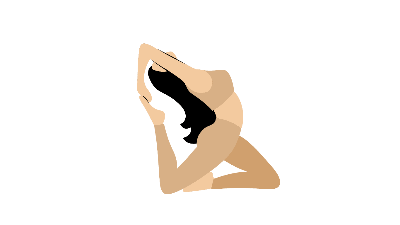 Illustration of a person in a seated backbend