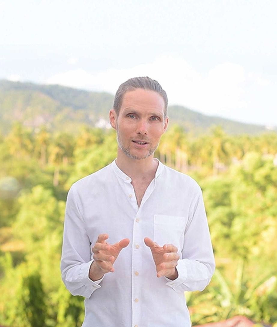 Dima, yoga teacher at Yoga Nisarga, photographed outdoors