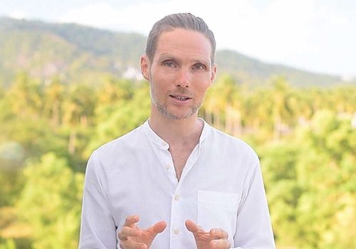 Dima, yoga teacher at Yoga Nisarga, photographed outdoors