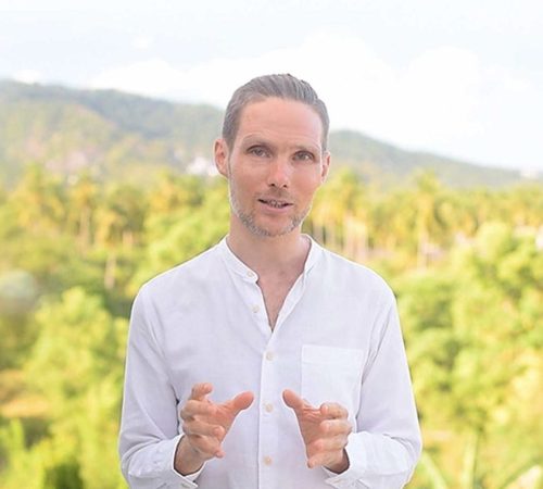 Dima, yoga teacher at Yoga Nisarga, photographed outdoors